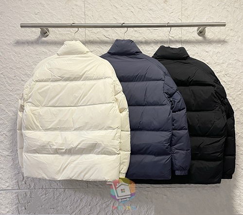 מעיל פוך Moncler Bouvaque עם צווארון עומד ופס בחזה, לבן, כחול כהה או שחור, תמונה 10