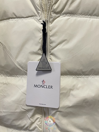 מעיל פוך Moncler Bouvaque עם צווארון עומד ופס בחזה, לבן, כחול כהה או שחור, תמונה 14