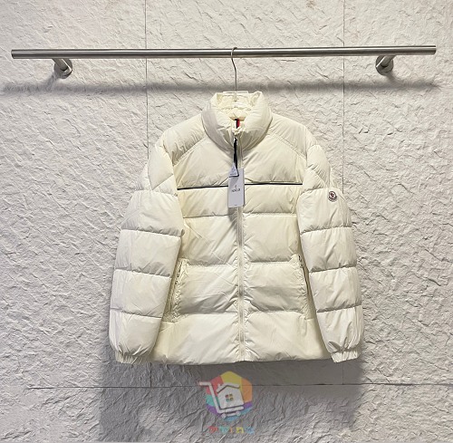 מעיל פוך Moncler Bouvaque עם צווארון עומד ופס בחזה, לבן, כחול כהה או שחור, תמונה 21