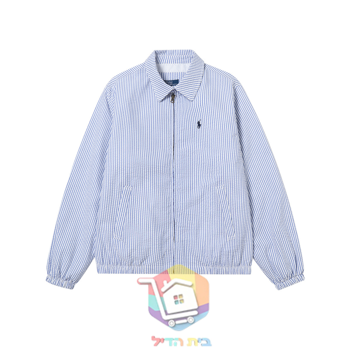 ז'קט Polo Ralph Lauren Bayport מסירסקר, פסים תכלת