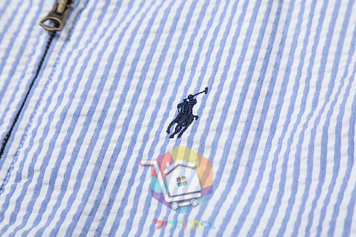 ז'קט Polo Ralph Lauren Bayport מסירסקר, פסים תכלת 13