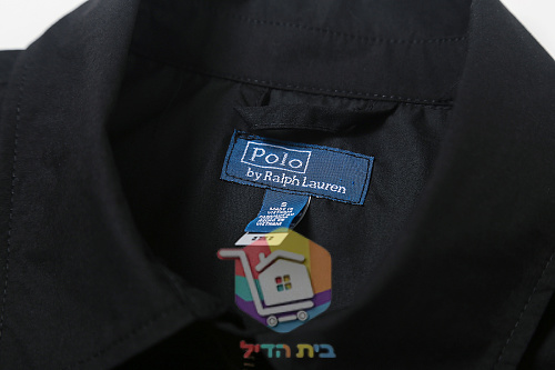 ז'קט Polo Ralph Lauren Bayport מפופלין עם רקמה בגב, שחור 12