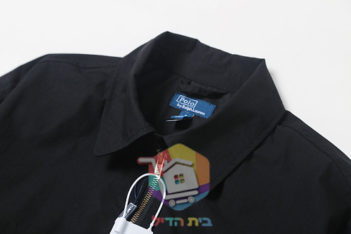 ז'קט Polo Ralph Lauren Bayport מפופלין עם רקמה בגב, שחור 15