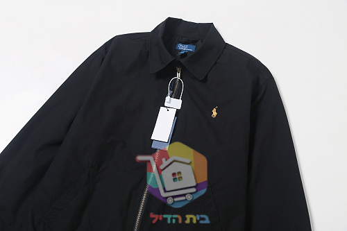 ז'קט Polo Ralph Lauren Bayport מפופלין עם רקמה בגב, שחור 17