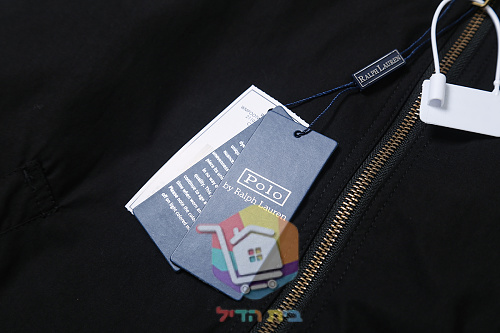 ז'קט Polo Ralph Lauren Bayport מפופלין עם רקמה בגב, שחור 21