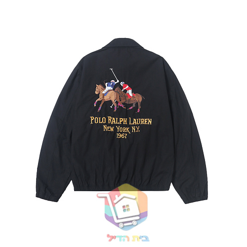 ז'קט Polo Ralph Lauren Bayport מפופלין עם רקמה בגב, שחור 25