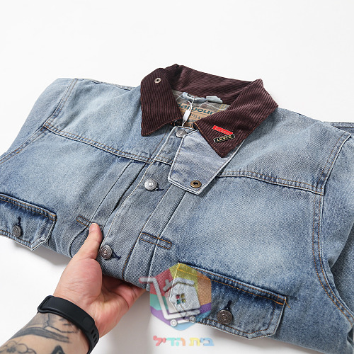 ז'קט ג'ינס Levi's x Barbour Type II Trucker, כחול בהיר 25