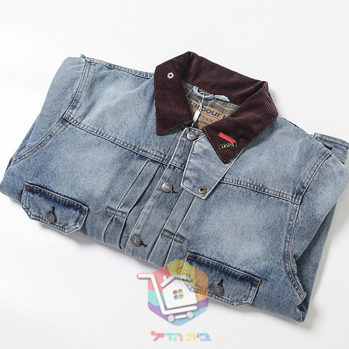 ז'קט ג'ינס Levi's x Barbour Type II Trucker, כחול בהיר 26