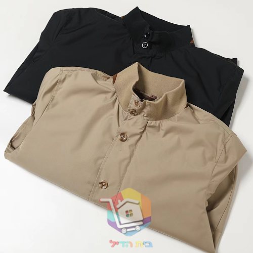 ז'קט Polo Ralph Lauren עם צווארון עומד, שחור, חאקי 32