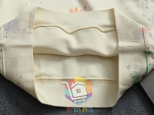 קפוצ'ון Balenciaga עם הדפס כתמי צבע, שמנת, שחור 16