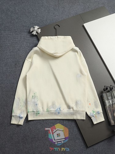 קפוצ'ון Balenciaga עם הדפס כתמי צבע, שמנת, שחור 22