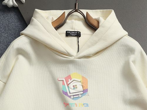 קפוצ'ון Balenciaga עם הדפס כתמי צבע, שמנת, שחור 24