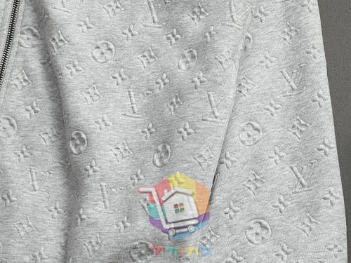 ז'קט רוכסן Louis Vuitton עם דוגמת לוגו מוטבעת, שלושה גוונים 34