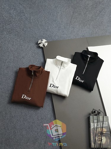 סווטשירט Dior עם רוכסן קצר בשלושה גוונים 26