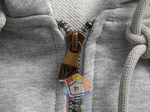 קפוצ'ון רוכסן Louis Vuitton, אפור, כחול כהה 22