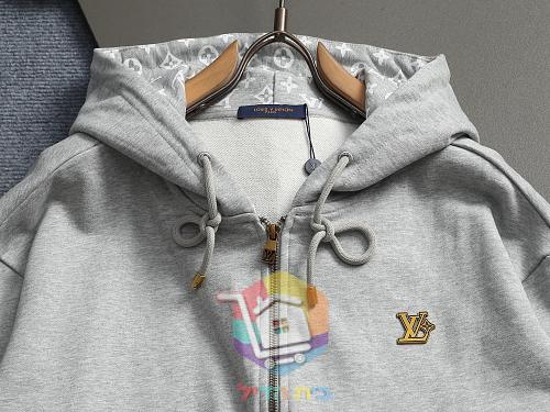 קפוצ'ון רוכסן Louis Vuitton, אפור, כחול כהה 26