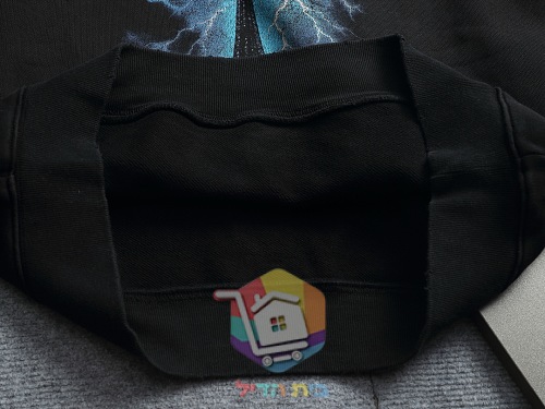 קפוצ'ון Balenciaga עם הדפס לוגו בברקים, לבן, שחור 3