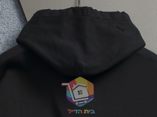 קפוצ'ון Balenciaga עם הדפס לוגו בברקים, לבן, שחור 10
