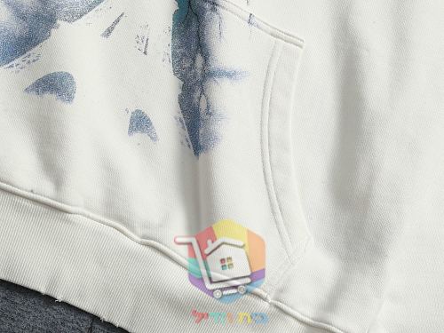 קפוצ'ון Balenciaga עם הדפס לוגו בברקים, לבן, שחור 21