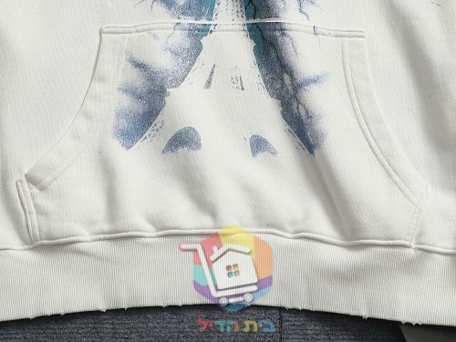קפוצ'ון Balenciaga עם הדפס לוגו בברקים, לבן, שחור 22