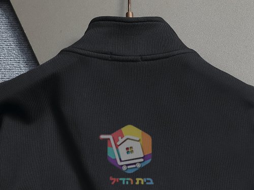 סווטשירט Dior עם רוכסן קצר, לבן, שחור 1