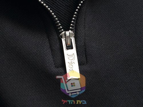 סווטשירט Dior עם רוכסן קצר, לבן, שחור 5