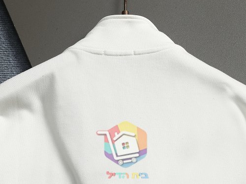 סווטשירט Dior עם רוכסן קצר, לבן, שחור 15