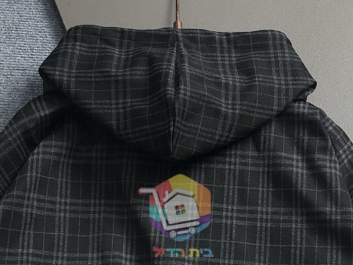 קפוצ'ון רוכסן Burberry במשבצות, בז', שחור 1
