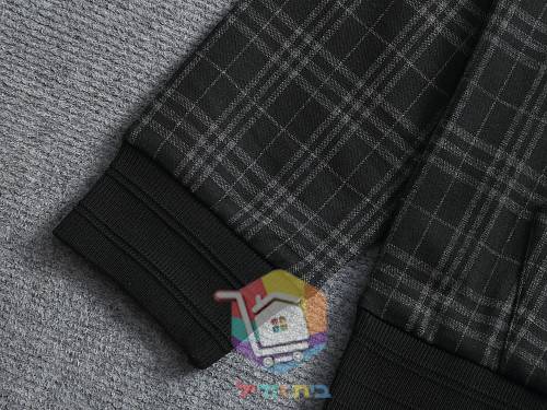 קפוצ'ון רוכסן Burberry במשבצות, בז', שחור 6