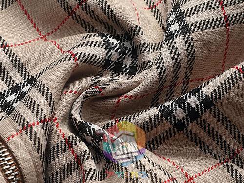 קפוצ'ון רוכסן Burberry במשבצות, בז', שחור 13