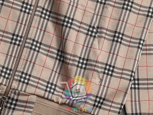 קפוצ'ון רוכסן Burberry במשבצות, בז', שחור 22