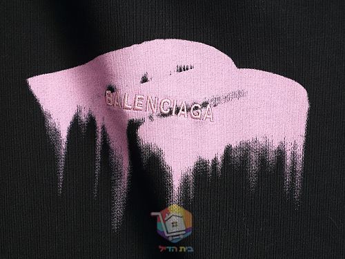 קפוצ'ון Balenciaga עם הדפס לוגו בסגנון מכחול, לבן או שחור, תמונה 9