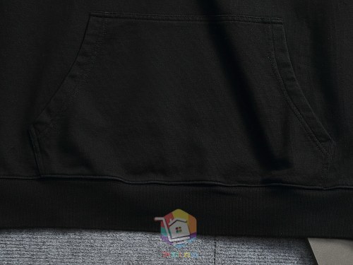קפוצ'ון Balenciaga עם הדפס לוגו בסגנון מכחול, לבן או שחור, תמונה 12