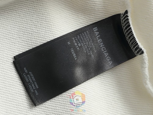 קפוצ'ון Balenciaga עם הדפס לוגו בסגנון מכחול, לבן או שחור, תמונה 17
