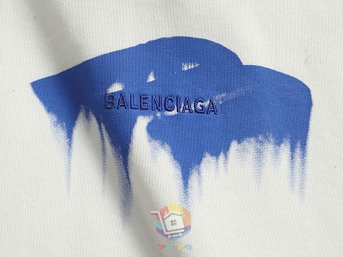 קפוצ'ון Balenciaga עם הדפס לוגו בסגנון מכחול, לבן או שחור, תמונה 20