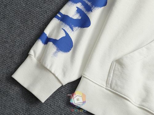 קפוצ'ון Balenciaga עם הדפס לוגו בסגנון מכחול, לבן או שחור, תמונה 21