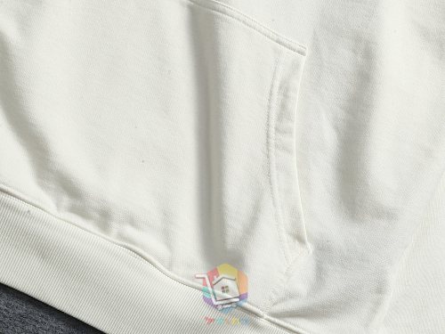קפוצ'ון Balenciaga עם הדפס לוגו בסגנון מכחול, לבן או שחור, תמונה 22