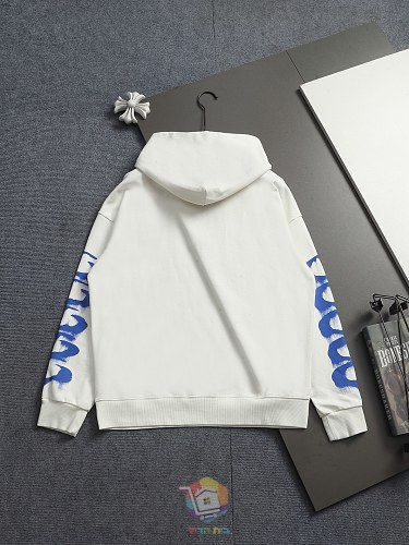 קפוצ'ון Balenciaga עם הדפס לוגו בסגנון מכחול, לבן או שחור, תמונה 25