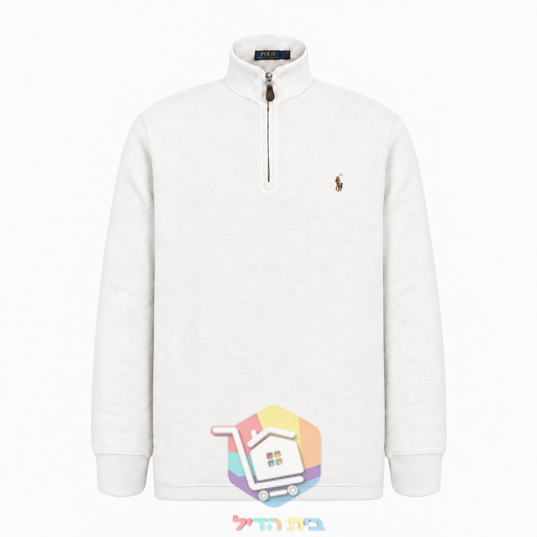 סוודר Polo Ralph Lauren Estate-Rib עם רוכסן קצר, שמונה גוונים