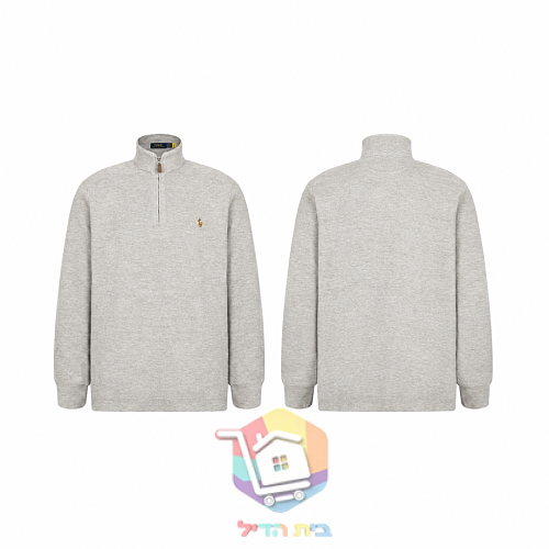 סוודר Polo Ralph Lauren Estate-Rib עם רוכסן קצר, שמונה גוונים 95