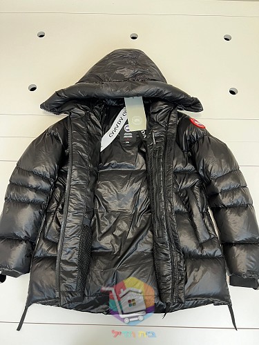 מעיל פוך Canada Goose Crofton Puffer, כסף, שחור 6