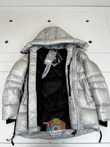 מעיל פוך Canada Goose Crofton Puffer, כסף, שחור 12