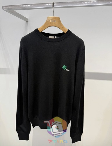 סוודר Dior Clover, שמנת, שחור 23