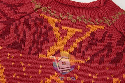 סוודר Louis Vuitton Jacquard Pullover, אדום לבה שיורד לשחור 5
