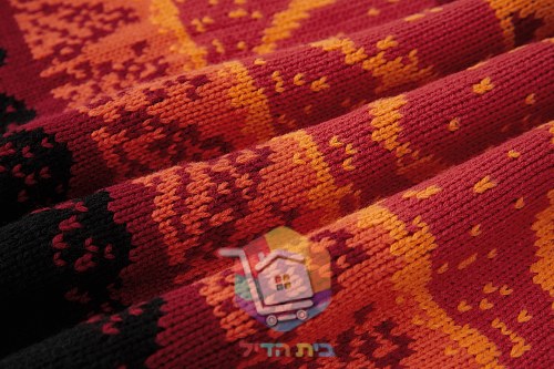 סוודר Louis Vuitton Jacquard Pullover, אדום לבה שיורד לשחור 6
