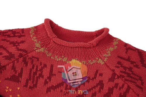 סוודר Louis Vuitton Jacquard Pullover, אדום לבה שיורד לשחור 7