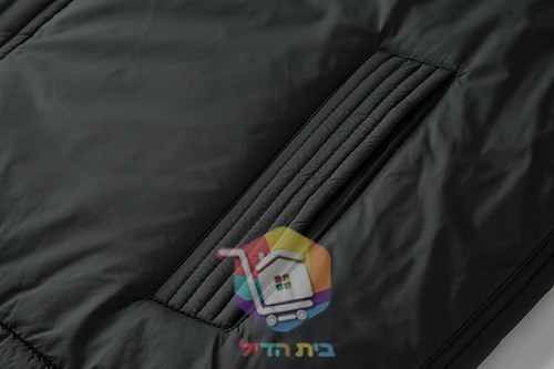 ז'קט מרופד Fendi עם צווארון חולצה, שחור 5