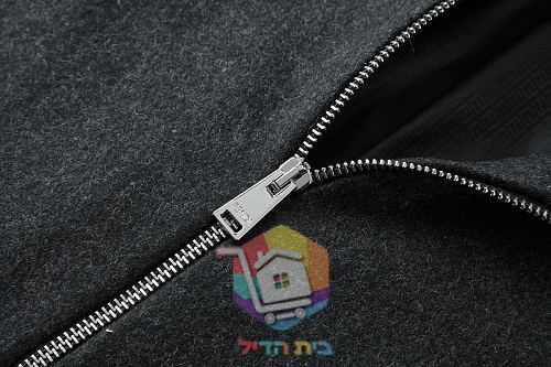 קפוצ'ון רוכסן Fendi מקשמיר, אפור כהה 6