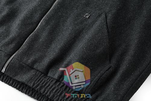 קפוצ'ון רוכסן Fendi מקשמיר, אפור כהה 9