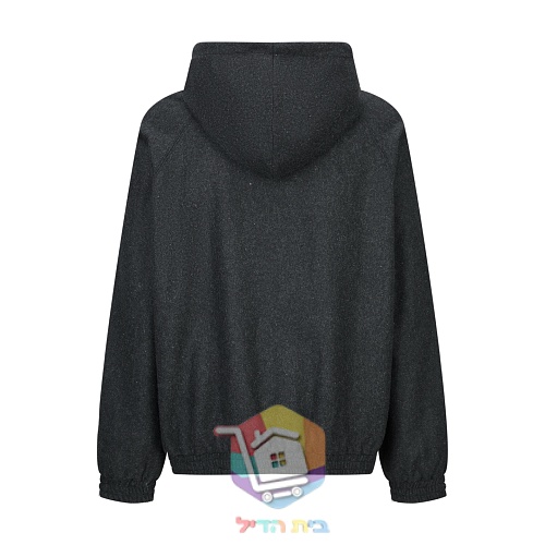 קפוצ'ון רוכסן Fendi מקשמיר, אפור כהה 10